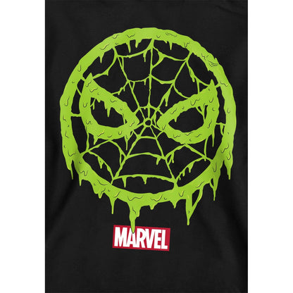 Black - Side - Spider-Man Childrens-Kids Lo Pull Over Hoodie