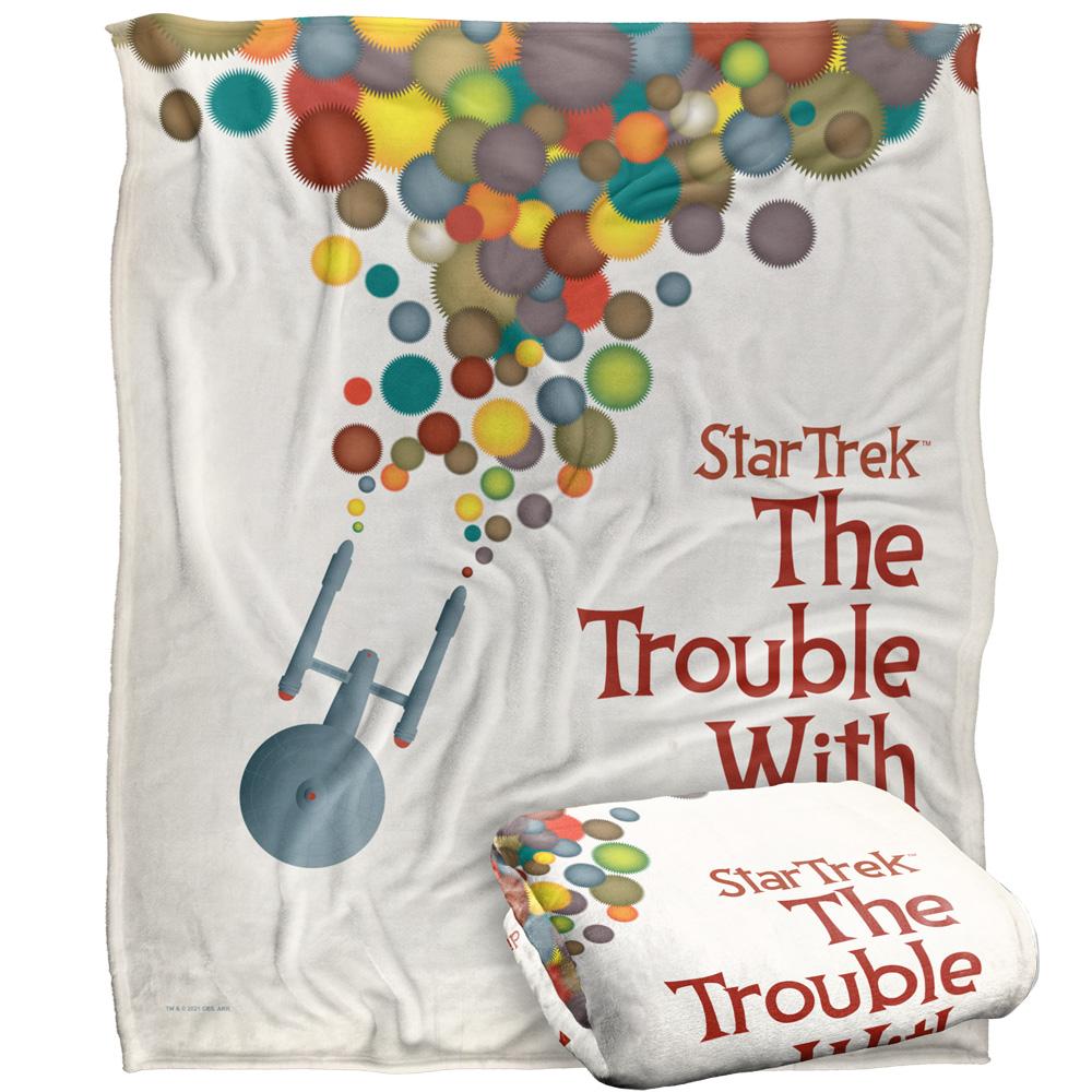 White-Multicoloured - Back - Star Trek Tos Episode 44 Silky Supersoft Blanket