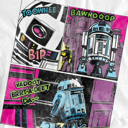 White - Side - Star Wars Womens-Ladies To The Rescue R2-D2 T-Shirt