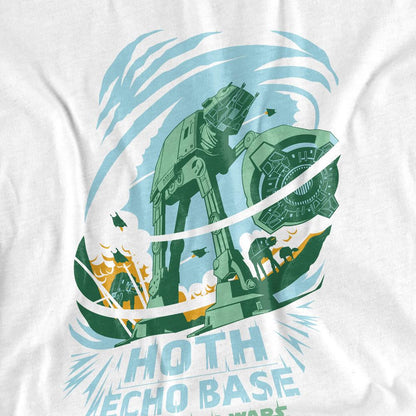 White - Side - Star Wars Womens-Ladies Base Attack Echo T-Shirt