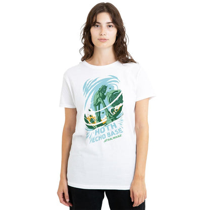 White - Lifestyle - Star Wars Womens-Ladies Base Attack Echo T-Shirt