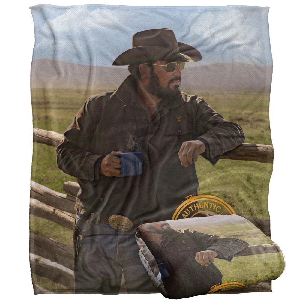Multicoloured - Back - Yellowstone Silky Coffee Rip Wheeler Supersoft Blanket