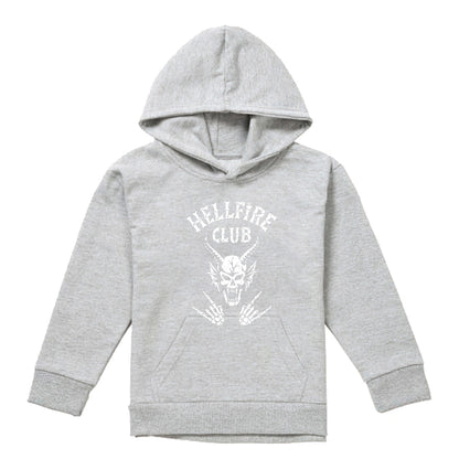 Athletic Heather - Front - Stranger Things Childrens-Kids Hellfire Club Bones Heather Hoodie