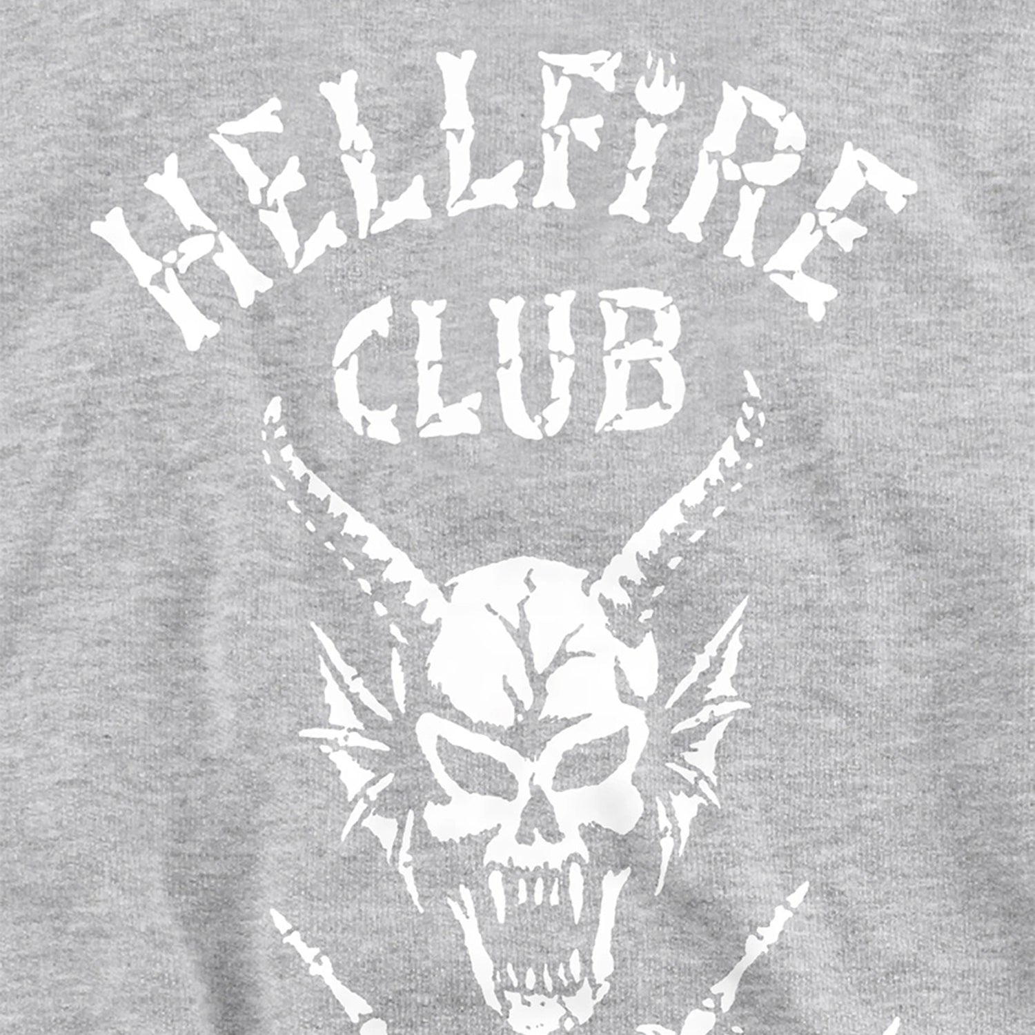 Athletic Heather - Side - Stranger Things Childrens-Kids Hellfire Club Bones Heather Hoodie