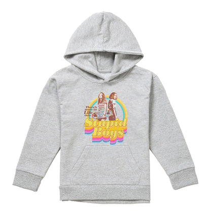 Athletic Heather - Front - Stranger Things Childrens-Kids Stupid Boys Heather Hoodie