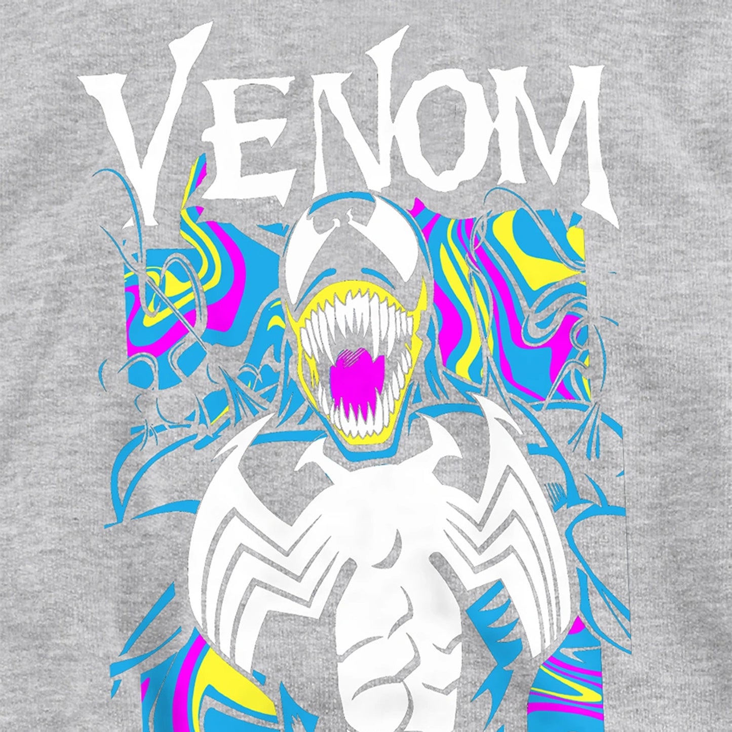 Athletic Heather - Pack Shot - Marvel Childrens-Kids Venom Marbled Pull Over Hoodie