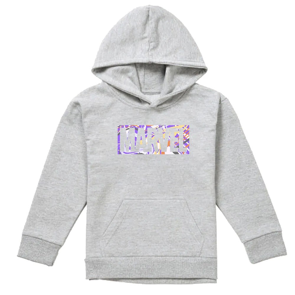 Athletic Heather - Front - Marvel Childrens-Kids Paint Brick Pull Over Hoodie