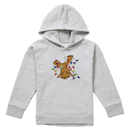 Athletic Heather - Front - Guardians Of The Galaxy Childrens-Kids Groot Christmas Lights Pull Over Hoodie