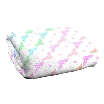 White-Multicoloured - Back - Wonder Woman Silky Gradient Supersoft Blanket