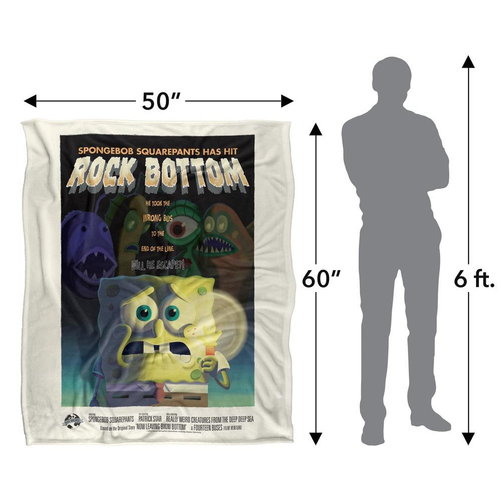 Multicoloured - Lifestyle - SpongeBob SquarePants Rock Bottom Silky Supersoft Blanket
