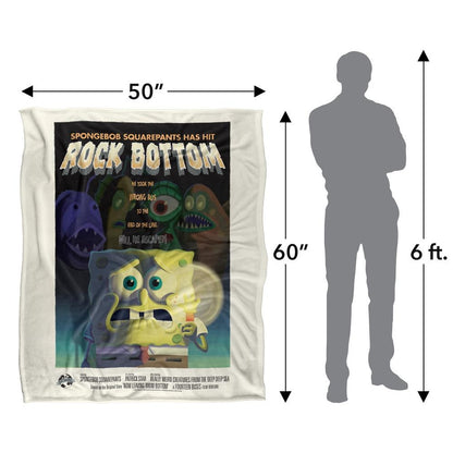 Multicoloured - Pack Shot - SpongeBob SquarePants Rock Bottom Silky Supersoft Blanket