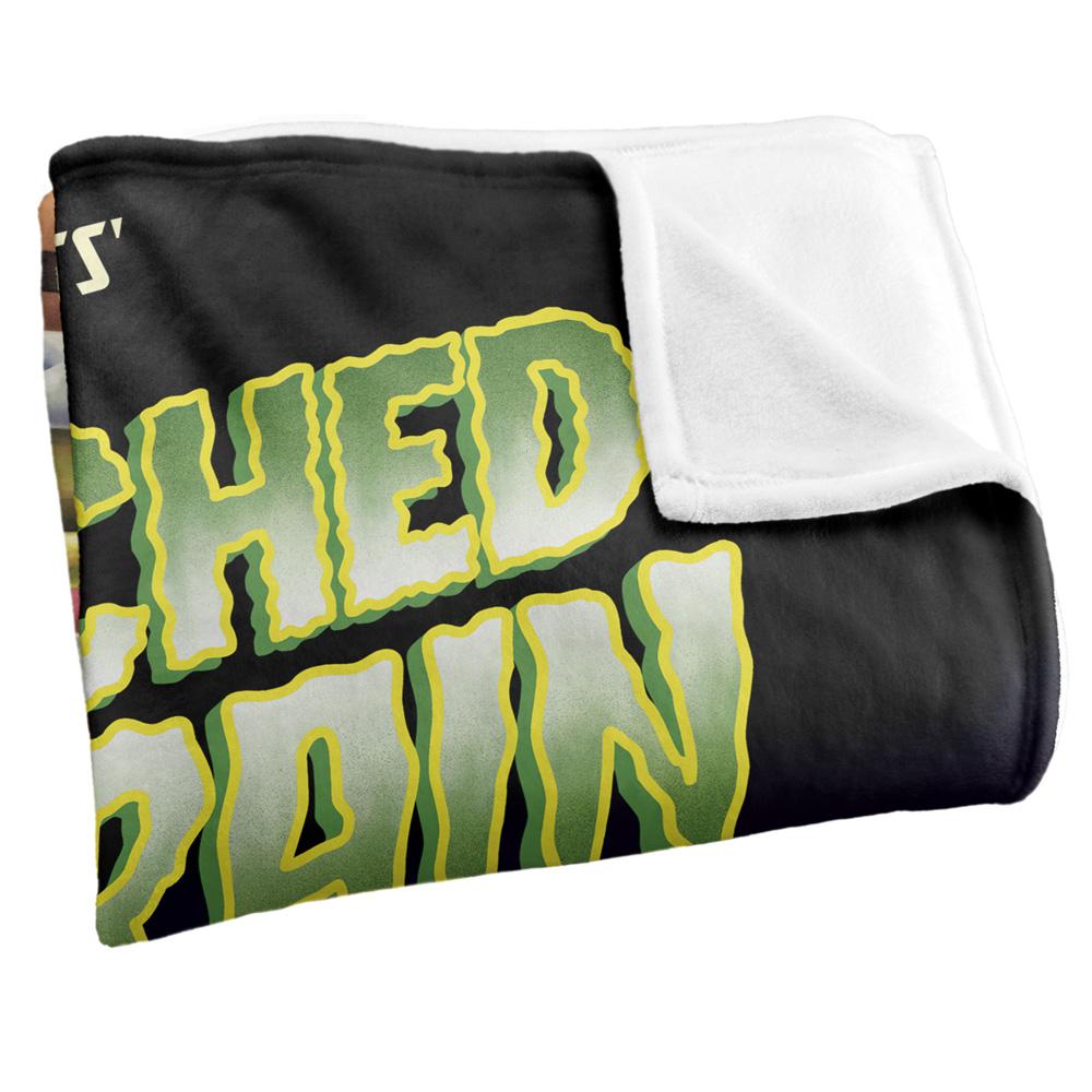 Multicoloured - Side - SpongeBob SquarePants Touched My Brain Silky Supersoft Blanket