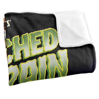 Multicoloured - Side - SpongeBob SquarePants Touched My Brain Silky Supersoft Blanket