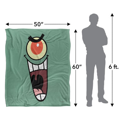 Multicoloured - Lifestyle - SpongeBob SquarePants Silky Face Plankton Supersoft Blanket