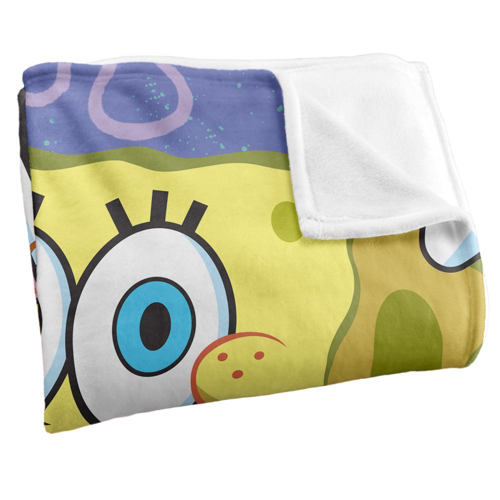 Multicoloured - Side - SpongeBob SquarePants Silky Cropped Patrick Star Supersoft Blanket