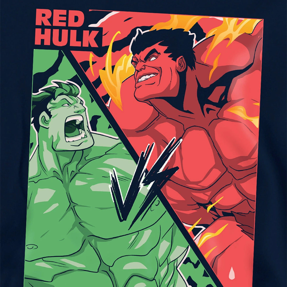 Athletic Heather - Lifestyle - Marvel Childrens-Kids The Hulk Vs Red Hulk Pull Over Hoodie