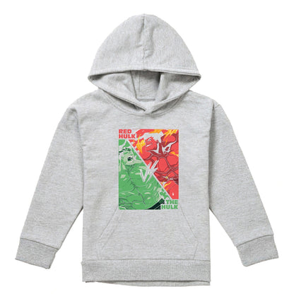 Athletic Heather - Front - Marvel Childrens-Kids The Hulk Vs Red Hulk Pull Over Hoodie