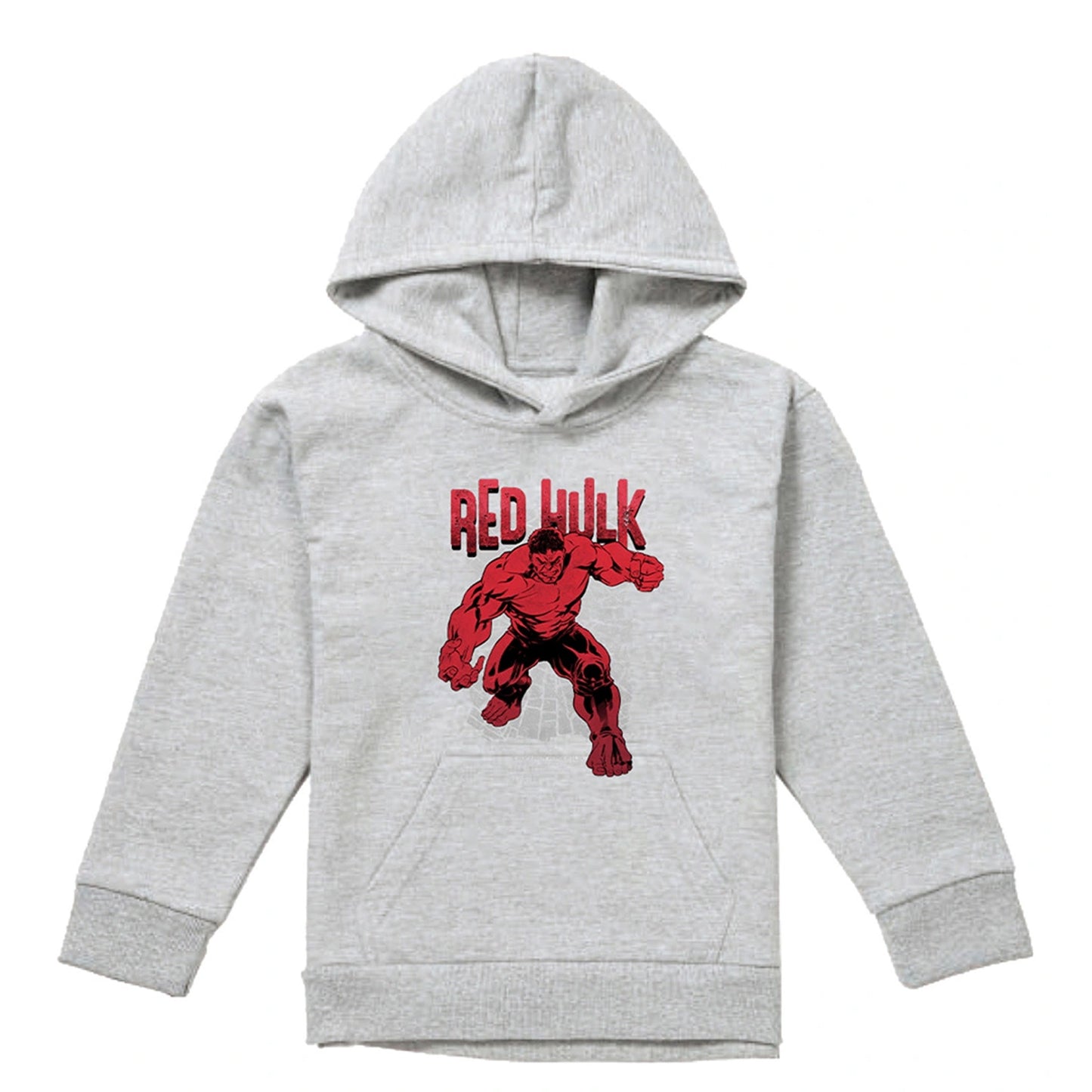 Navy - Pack Shot - Marvel Childrens-Kids Red Hulk Cracked Pull Over Hoodie