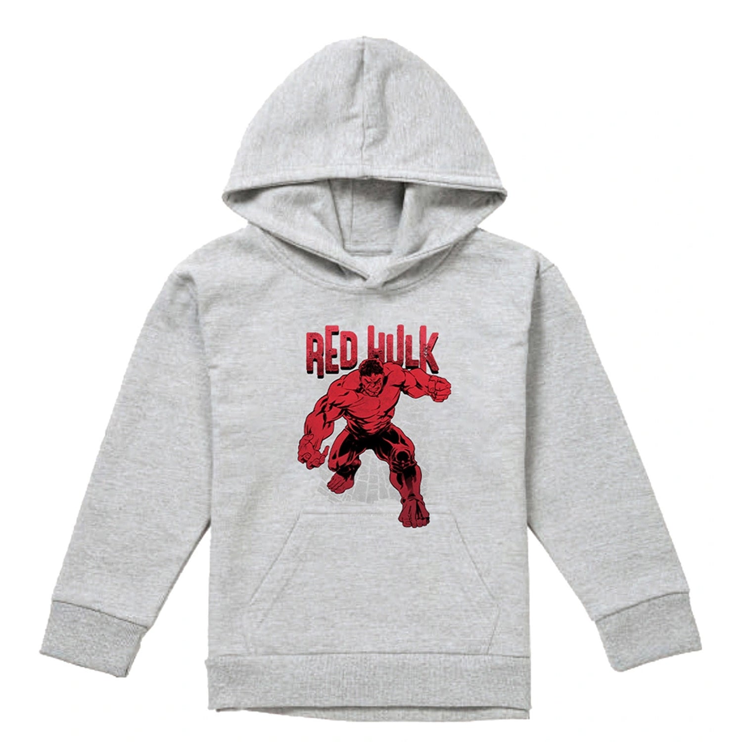 Navy - Pack Shot - Marvel Childrens-Kids Red Hulk Cracked Pull Over Hoodie