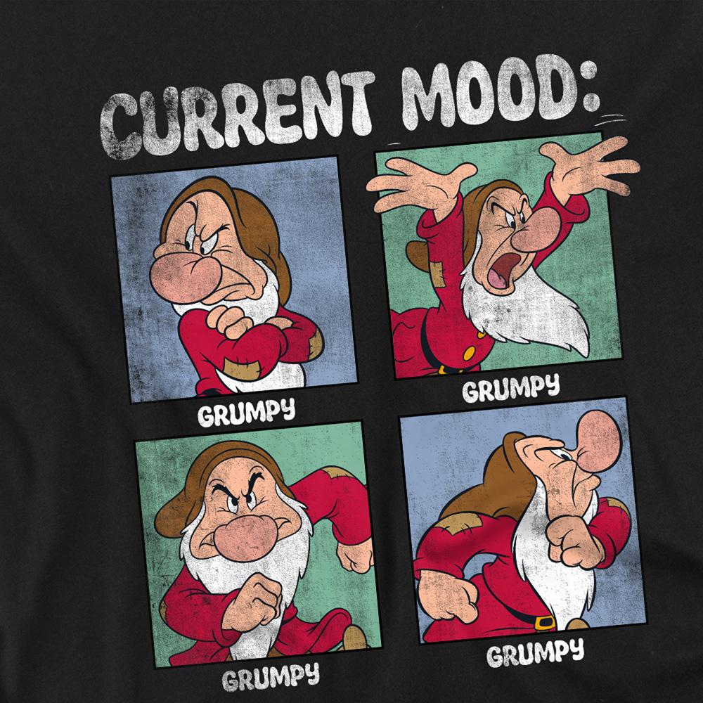Black - Side - Snow White And The Seven Dwarfs Unisex Adult Current Mood Grumpy Dad Fathers Day T-Shirt