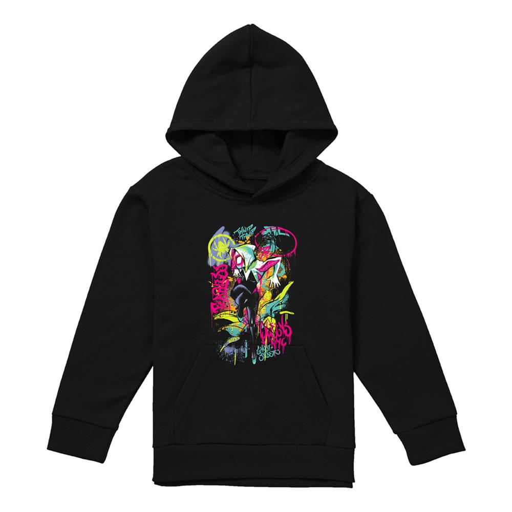 Athletic Heather - Lifestyle - Spider-Man Childrens-Kids Ghost-Spider Wall Art Pull Over Hoodie