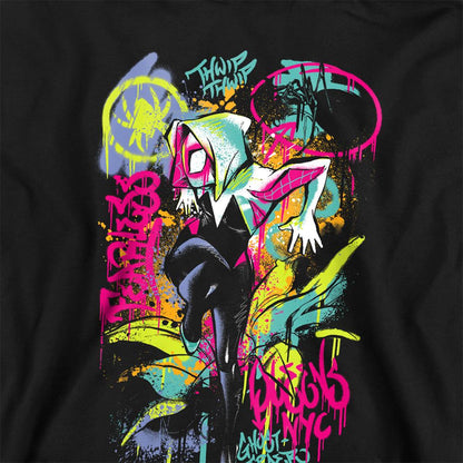 Athletic Heather - Back - Spider-Man Childrens-Kids Ghost-Spider Wall Art Pull Over Hoodie