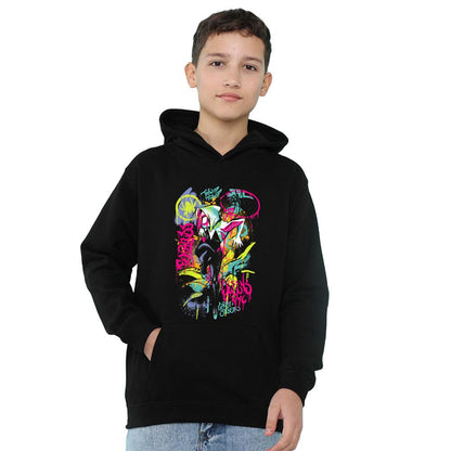 Navy - Front - Spider-Man Childrens-Kids Ghost-Spider Wall Art Pull Over Hoodie