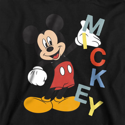 Athletic Heather - Back - Disney Childrens-Kids Mickey Mouse Name Heather Hoodie