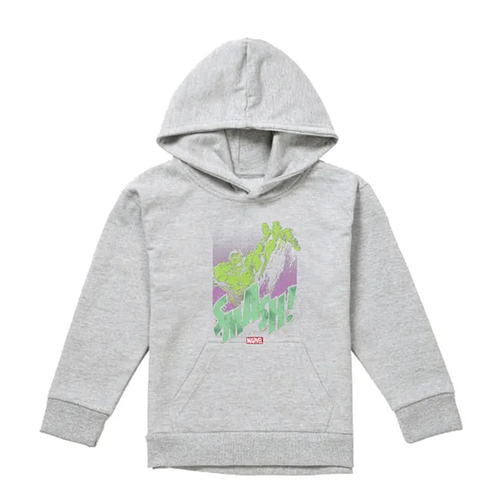Athletic Heather - Front - The Incredible Hulk Childrens-Kids Hulk Pull Over Hoodie