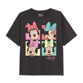 Charcoal - Front - Disney Girls Minnie Mouse Bow T-Shirt