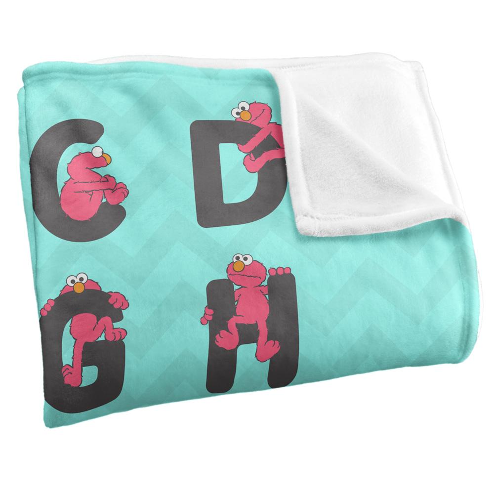 Multicoloured-Multicoloured - Back - Sesame Street Silky Alphabet Elmo Supersoft Blanket
