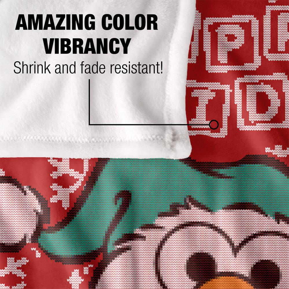 Red - Lifestyle - Sesame Street Silky Christmas Sweater Elmo Supersoft Blanket