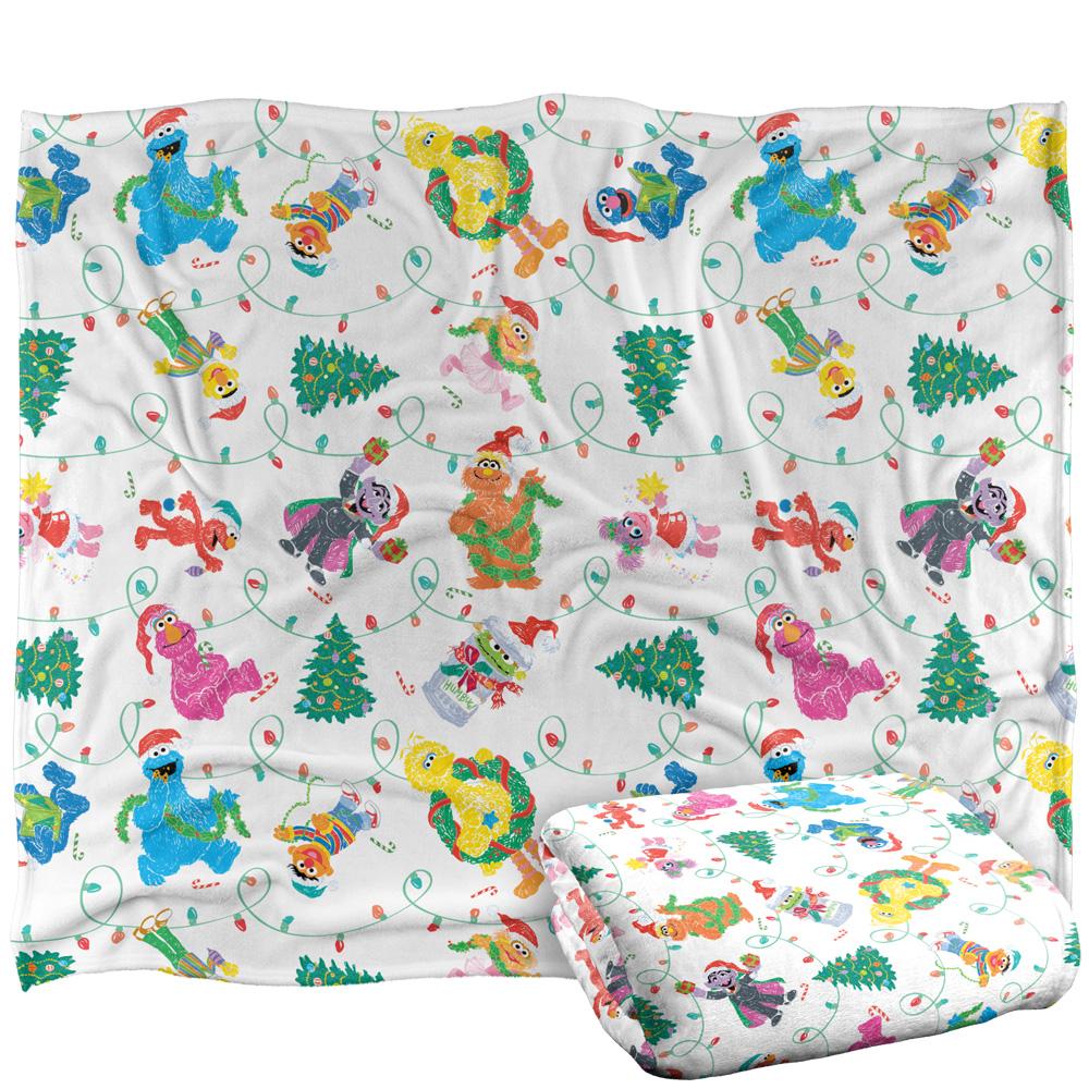 Multicoloured - Back - Sesame Street Silky Lights Supersoft Blanket