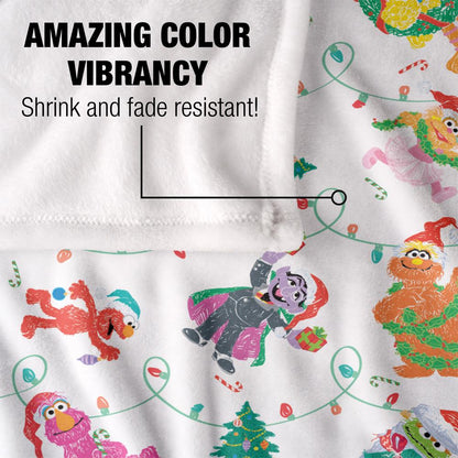 Multicoloured - Lifestyle - Sesame Street Silky Lights Supersoft Blanket