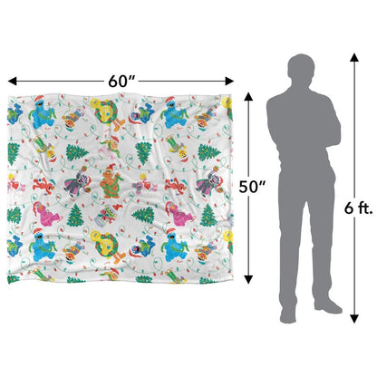 Multicoloured - Pack Shot - Sesame Street Silky Lights Supersoft Blanket