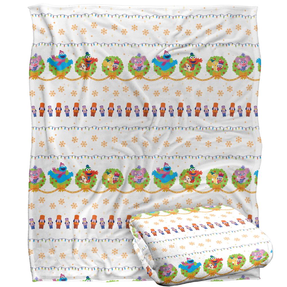 Multicoloured - Back - Sesame Street Silky Wreath Supersoft Blanket