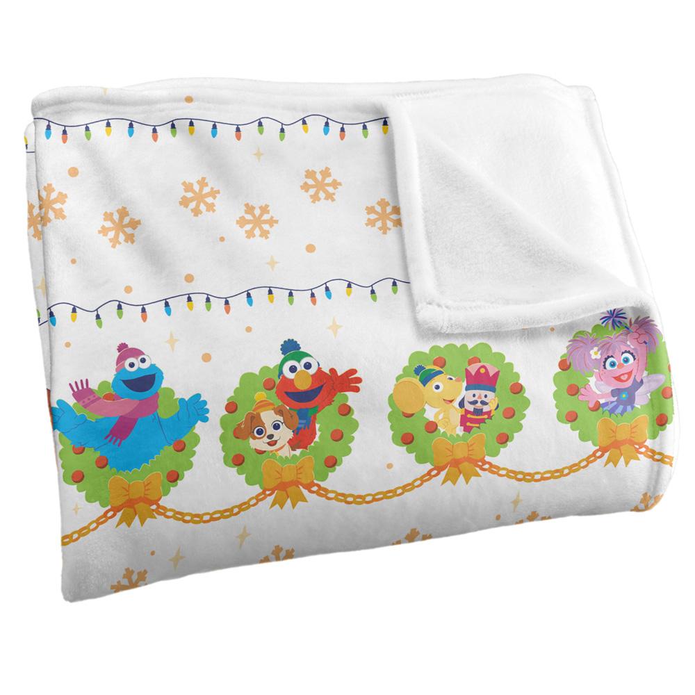 Multicoloured - Side - Sesame Street Silky Wreath Supersoft Blanket