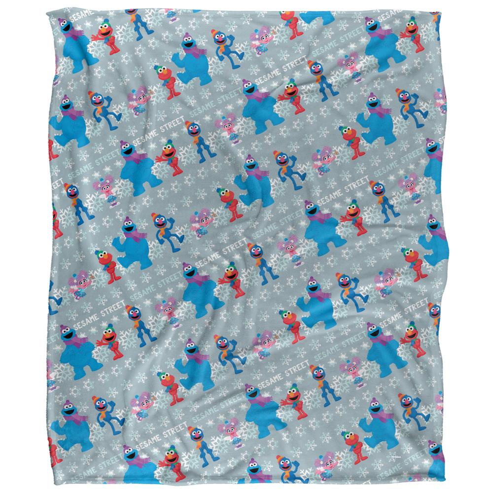 Multicoloured - Front - Sesame Street Silky Snow Holiday Supersoft Blanket