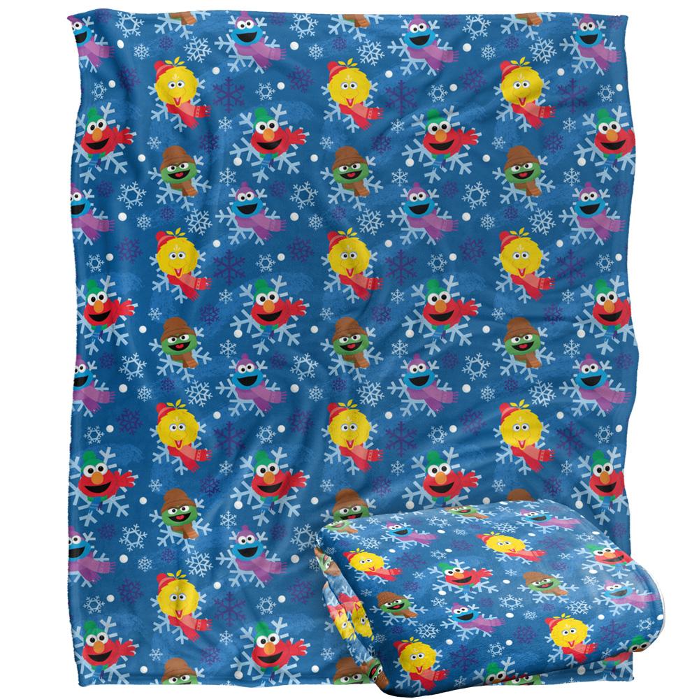 Multicoloured - Back - Sesame Street Silky Snowflake Supersoft Blanket