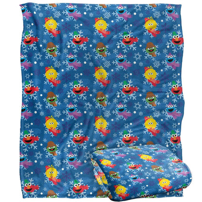 Multicoloured - Back - Sesame Street Silky Snowflake Supersoft Blanket