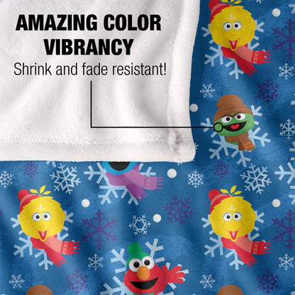 Multicoloured - Lifestyle - Sesame Street Silky Snowflake Supersoft Blanket