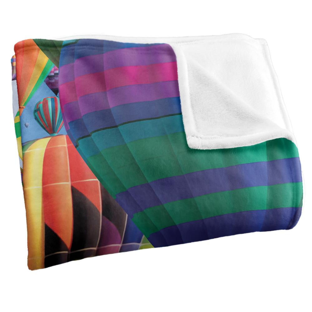 Multicoloured - Side - Royce McClure Silky Hot Air Balloon Supersoft Blanket