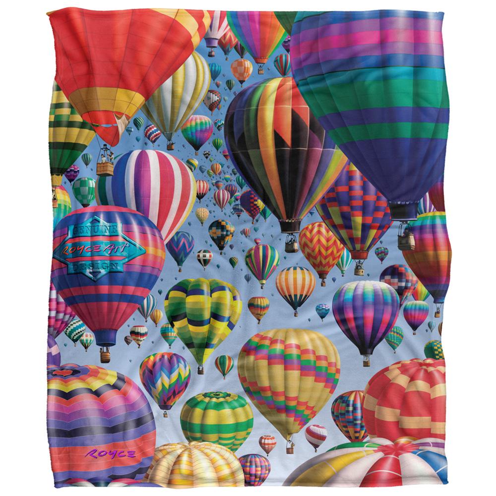 Multicoloured - Front - Royce McClure Silky Hot Air Balloon Supersoft Blanket