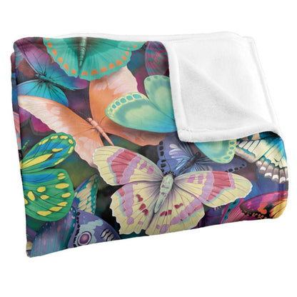 Multicoloured - Side - Royce McClure Butterfly Magic Silky Supersoft Blanket