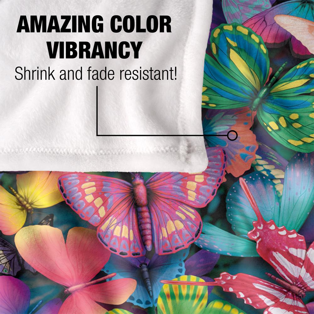 Multicoloured - Lifestyle - Royce McClure Butterfly Magic Silky Supersoft Blanket