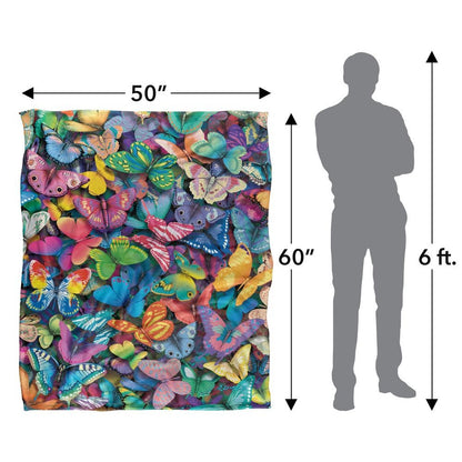 Multicoloured - Pack Shot - Royce McClure Butterfly Magic Silky Supersoft Blanket