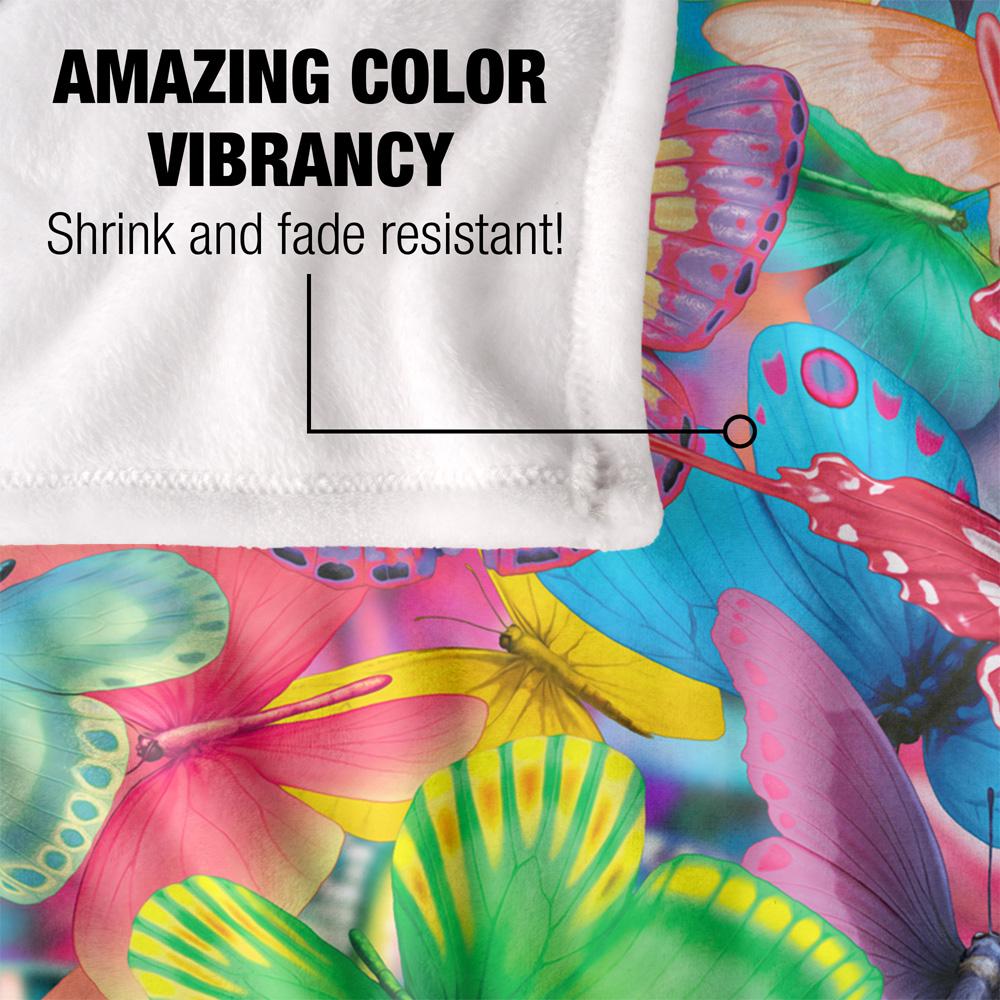 Multicoloured - Lifestyle - Royce McClure Butterfly Magic Colorful Silky Supersoft Blanket