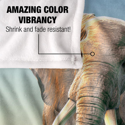 Multicoloured - Lifestyle - Royce McClure Charging Elephant Silky Supersoft Blanket
