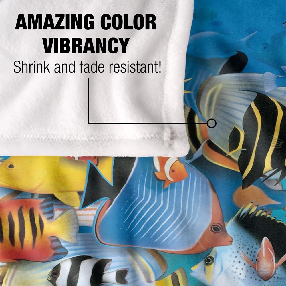 Multicoloured - Lifestyle - Royce McClure Day Dive Silky Tropical Fish Supersoft Blanket