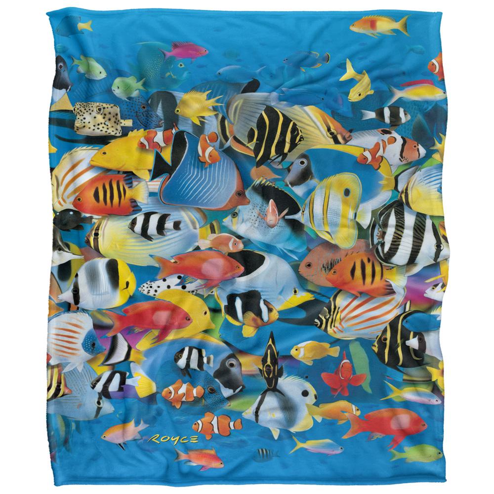 Multicoloured - Front - Royce McClure Day Dive Silky Tropical Fish Supersoft Blanket